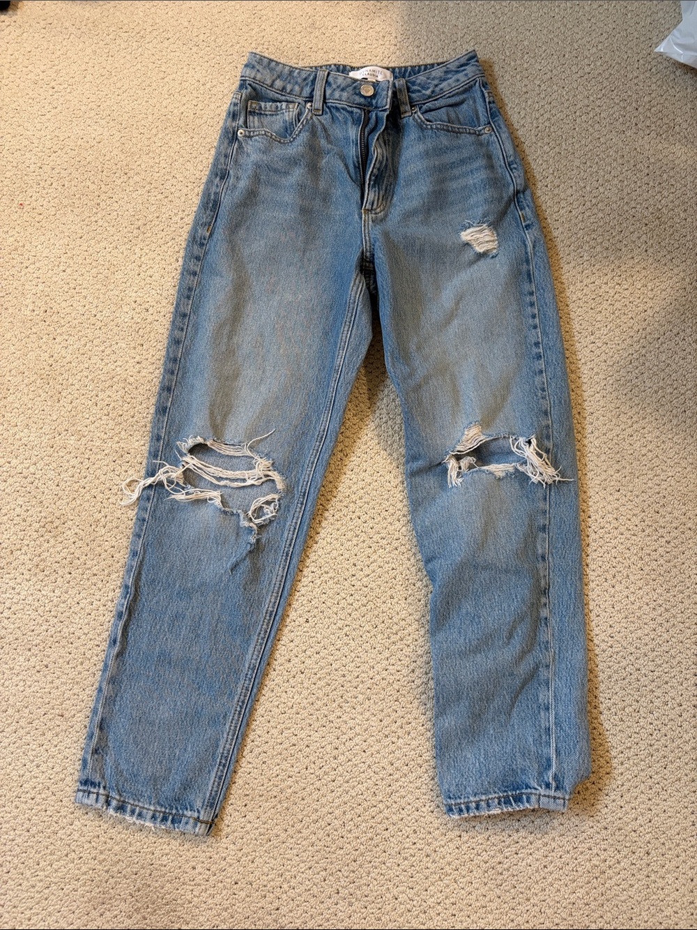 Dynamite Light Blue Distressed Boyfriend Jeans